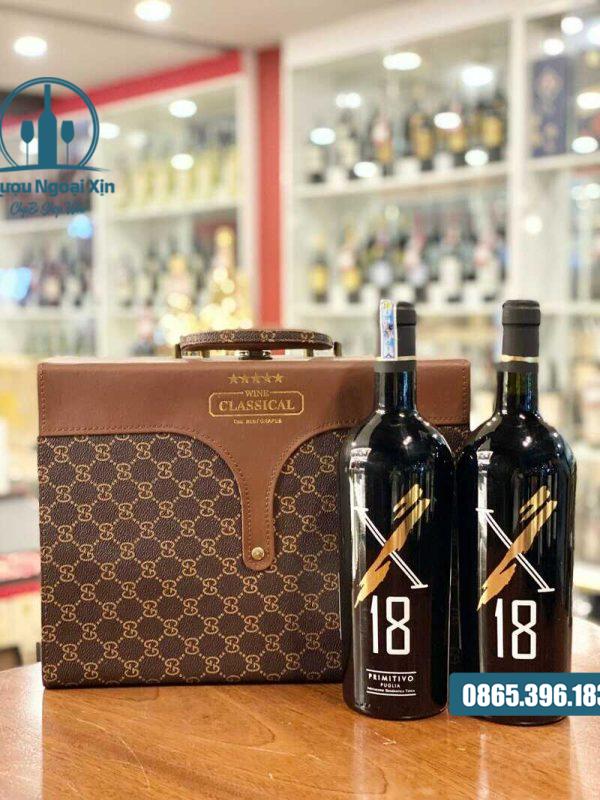 Sét Hộp Quà Tết Mix Rượu Vang Ý X18 Primitivo Puglia IGT