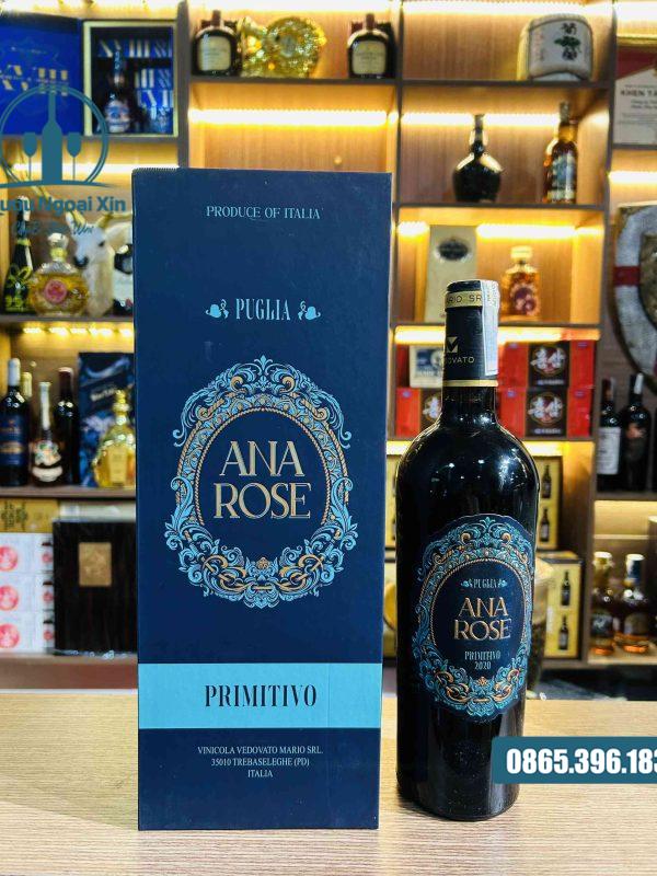 Rượu Vang Ý Ana Rose Primitivo 2020