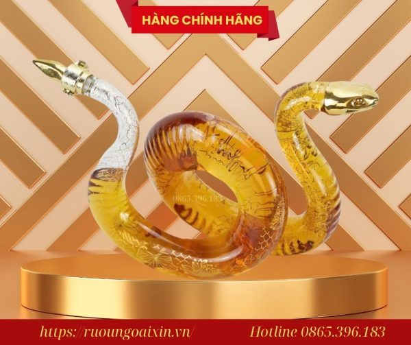 Rượu Hình Con Rắn Royal Rich XO Gold 23k 