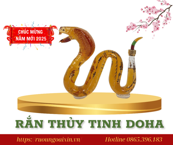 Rượu Thủy Tinh Hình Con Rắn Doha 2025