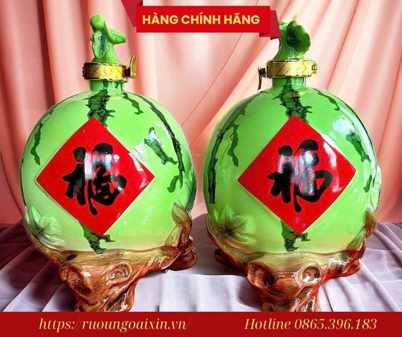 Cặp Rượu Hình Dưa Hấu Hàng Chính Hãng