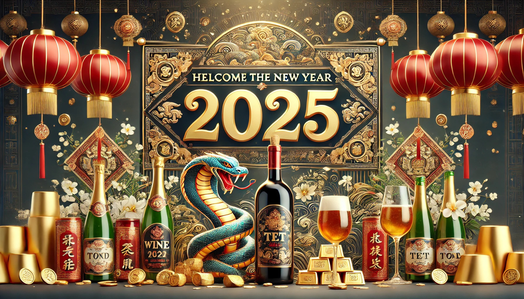 Rượu Phong Thủy Hình Con Rắn 2025 3 Rượu Phong Thủy Hình Con Rắn 2025