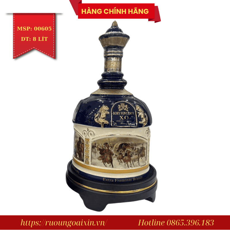 RƯỢU XO 8 LÍT BORY FONTANEY HÌNH CON NGỰA 7 BORY FONTANEY XO 8 LÍT