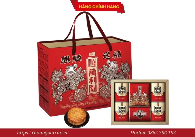 Bánh Trung Thu Hồng Kông Phúc Lành Kỳ Lân Cao Cấp 7 Bánh Trung Thu Hồng Kông Phúc Lành Kỳ Lân Cao Cấp