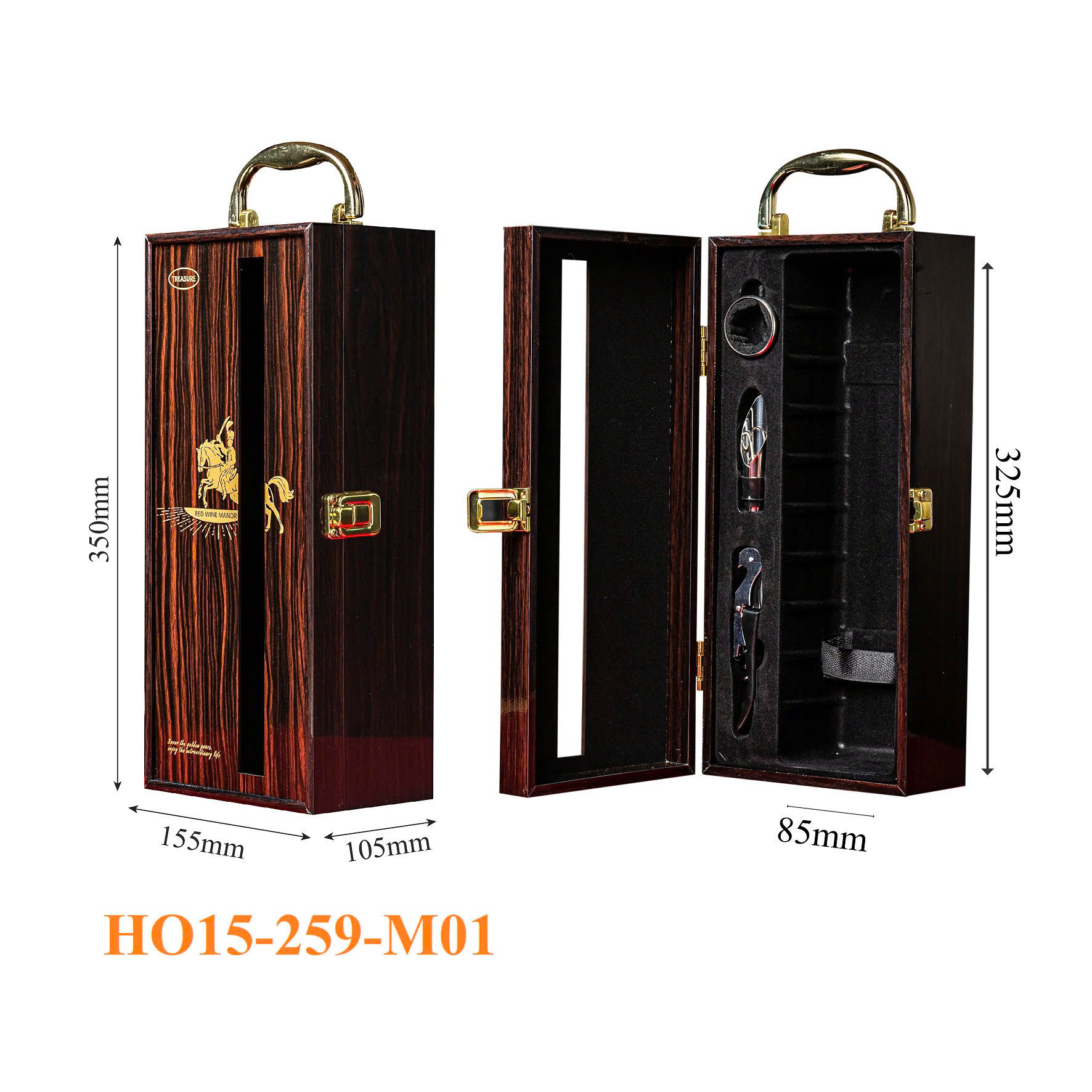 Hộp Đựng Rượu Vang Đơn Cao Cấp HO15‑259‑M01 4 Hộp Đựng Rượu Vang Đơn Cao Cấp HO15‑259‑M01