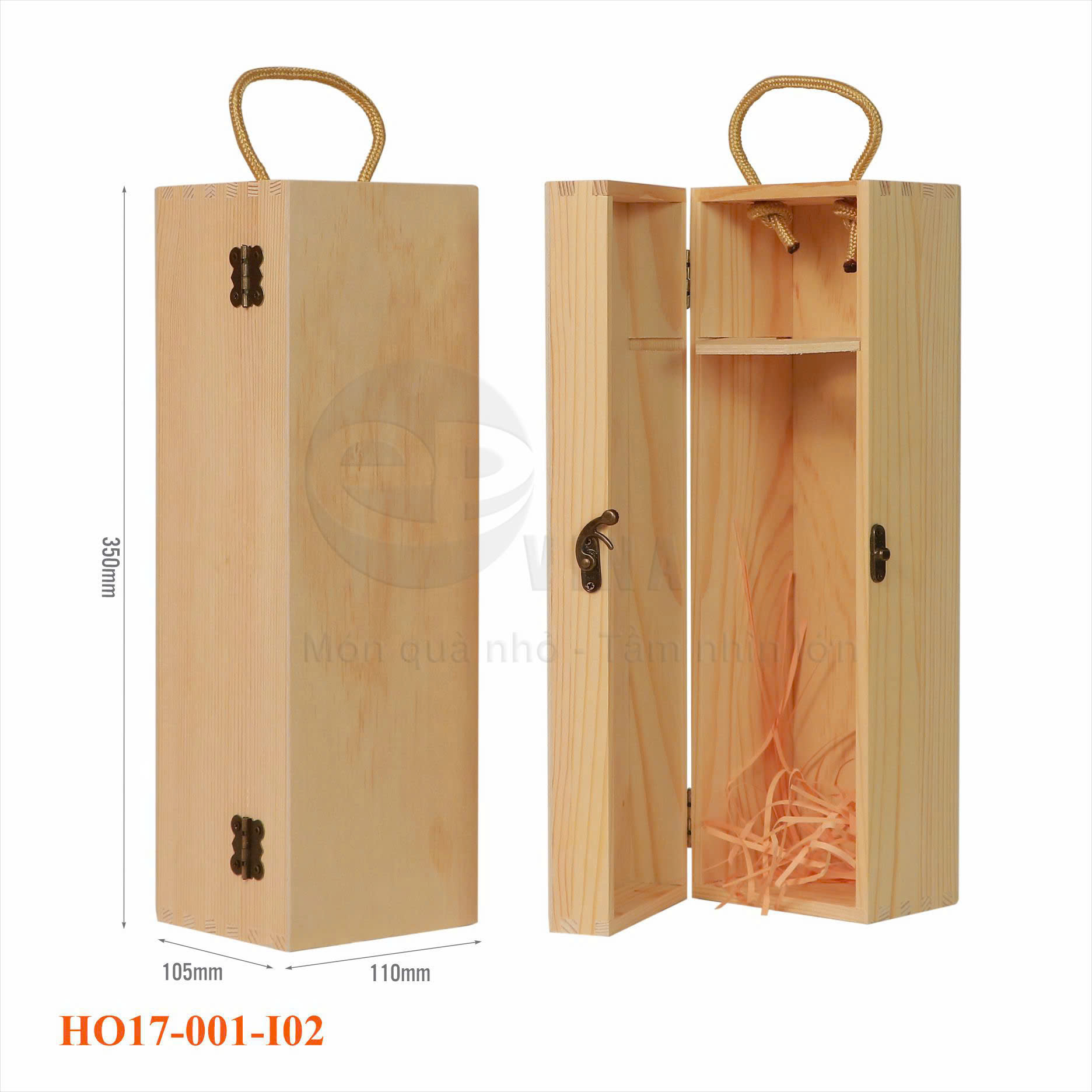 Hộp Gỗ Đựng Vang HO17‑001‑I02 4 Hộp Gỗ Đựng Vang HO17‑001‑I02
