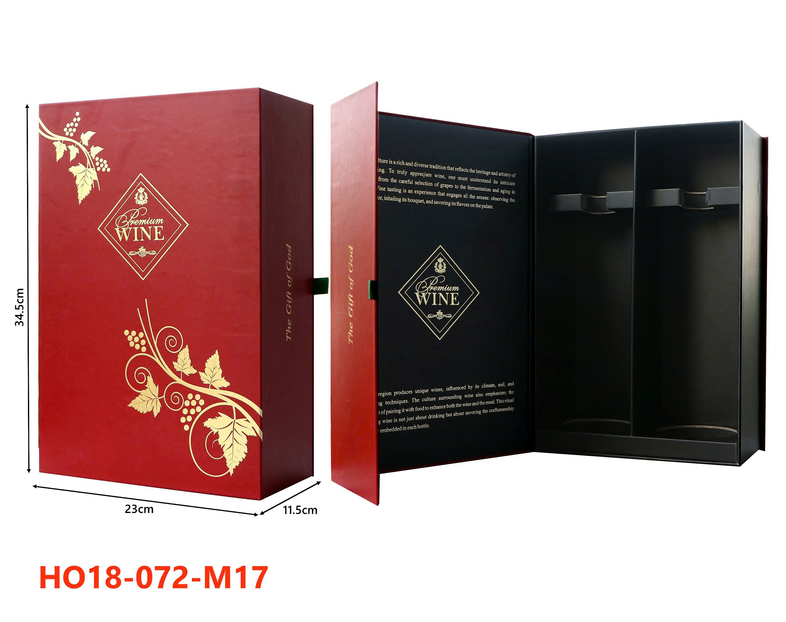 Hộp Quà Rượu Vang Cao Cấp HO18-072-M17 4 Hộp Quà Rượu Vang Cao Cấp HO18-072-M17