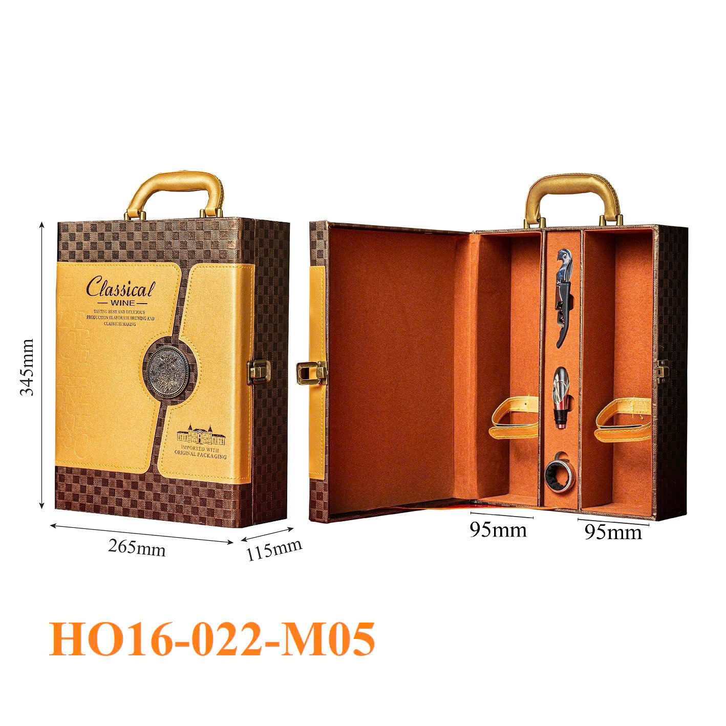 Hộp Đựng Rượu Vang 2 Chai HO16-022-M05 4 Hộp Đựng Rượu Vang 2 Chai HO16-022-M05