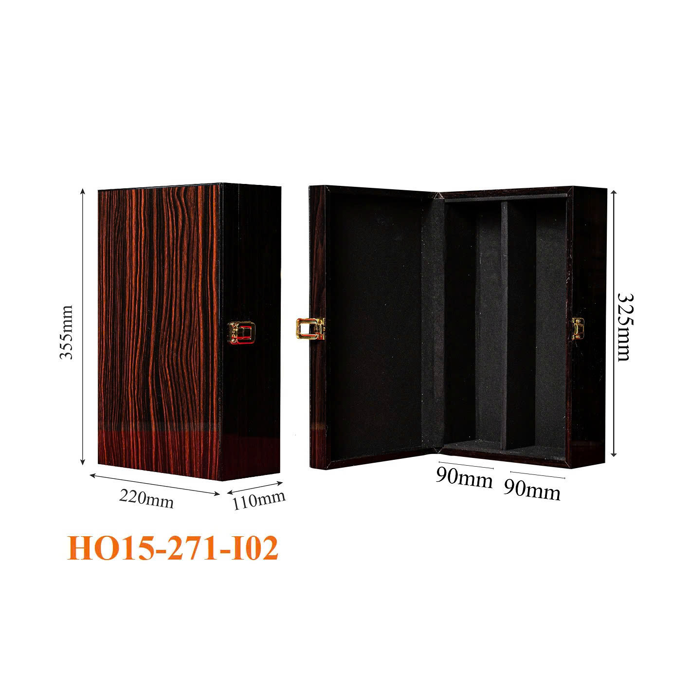 Hộp Gỗ Đựng Rượu Vang Cao Cấp HO15-271-I02 4 Hộp Gỗ Đựng Rượu Vang Cao Cấp HO15-271-I02