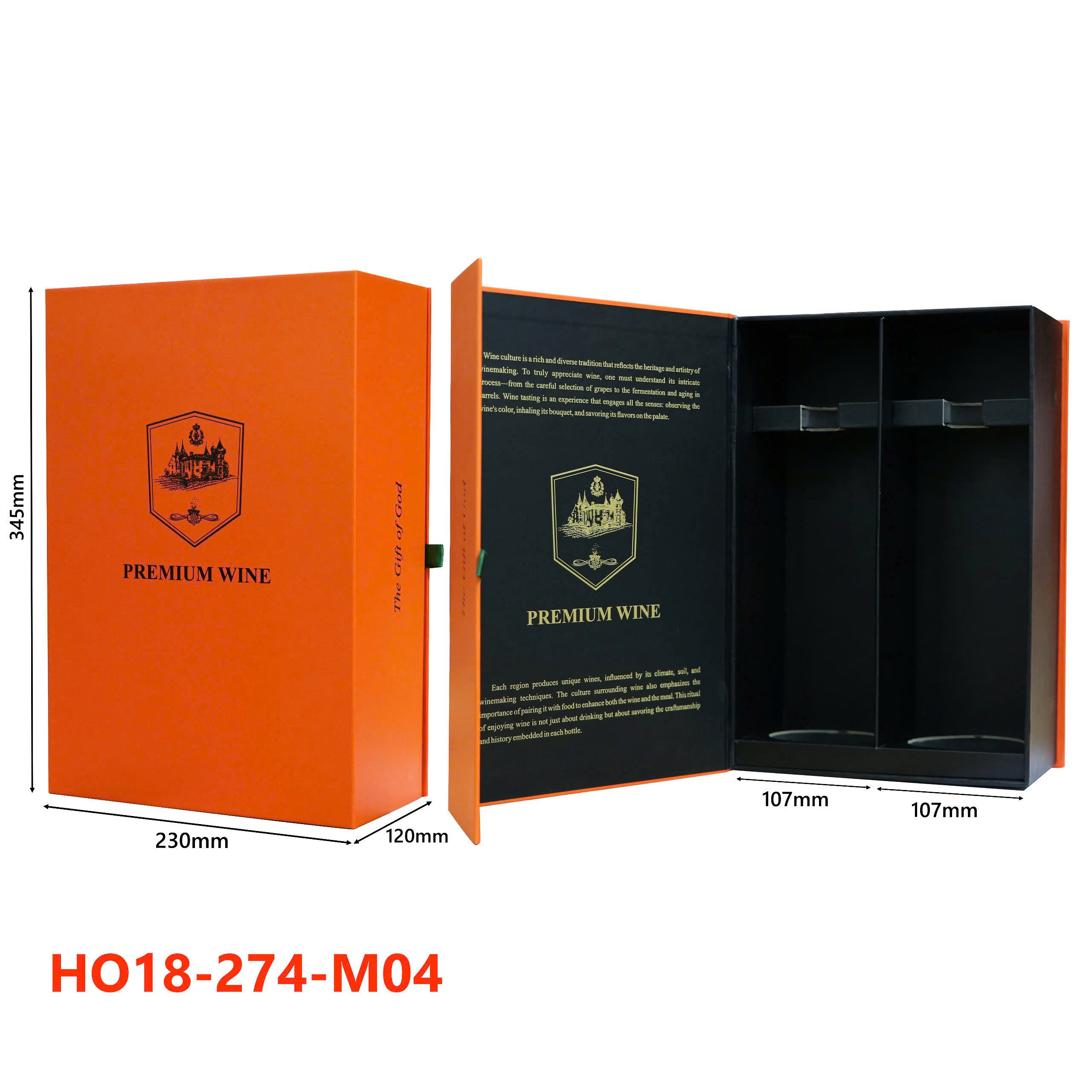 Hộp Giấy Đôi Đựng Vang HO18-274-M04 2 Hộp Giấy Đôi Đựng Vang HO18-274-M04