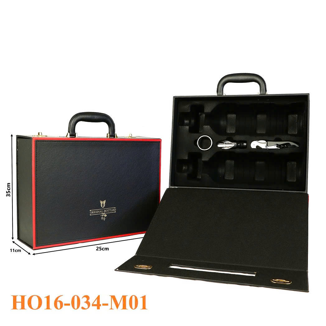 Hộp Đựng Rượu Vang Cao Cấp HO16-034-M01 4 Hộp Đựng Rượu Vang Cao Cấp HO16-034-M01
