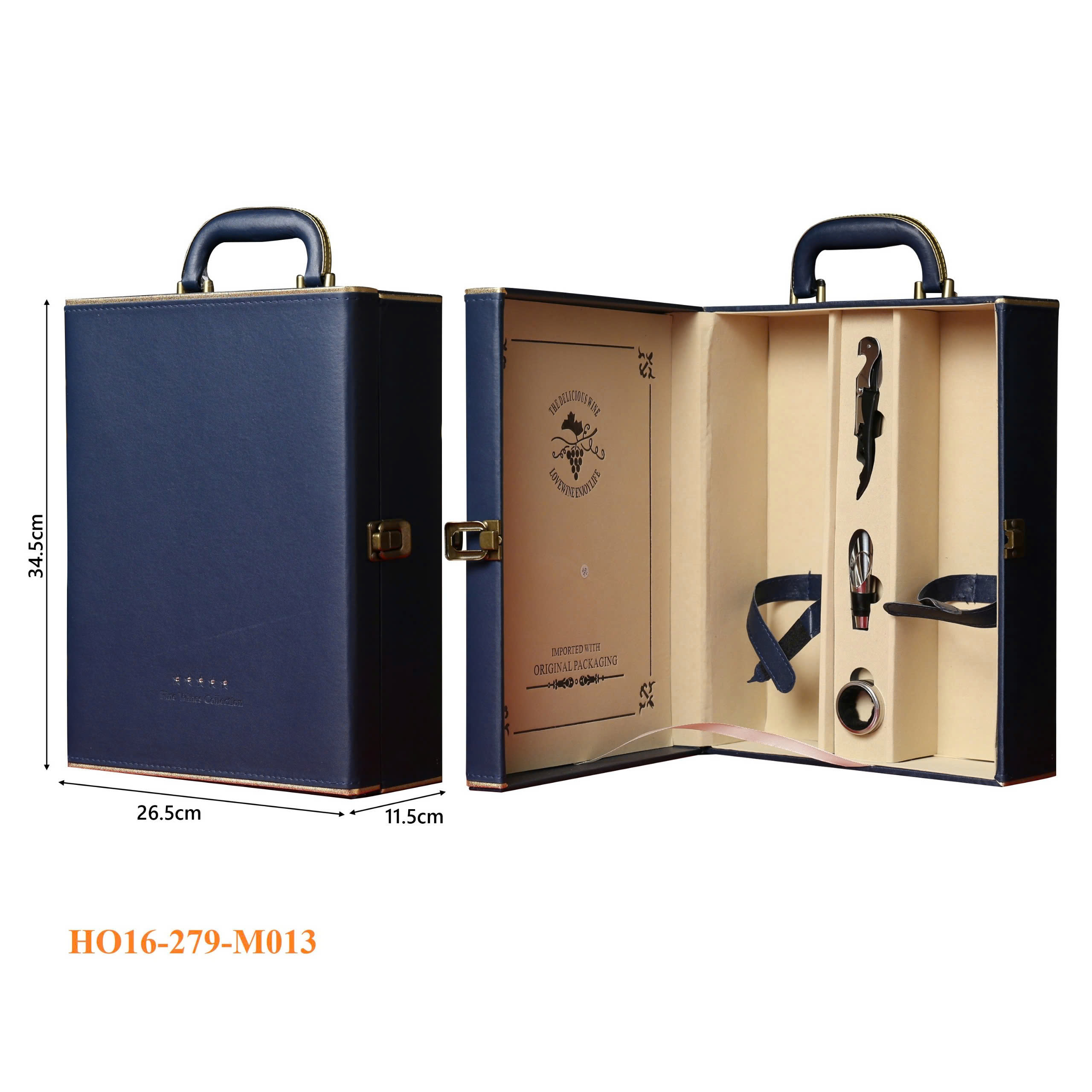 Hộp Đựng Rượu Vang Đôi Cao Cấp HO16-279-M013 4 Hộp Đựng Rượu Vang Đôi Cao Cấp HO16-279-M013