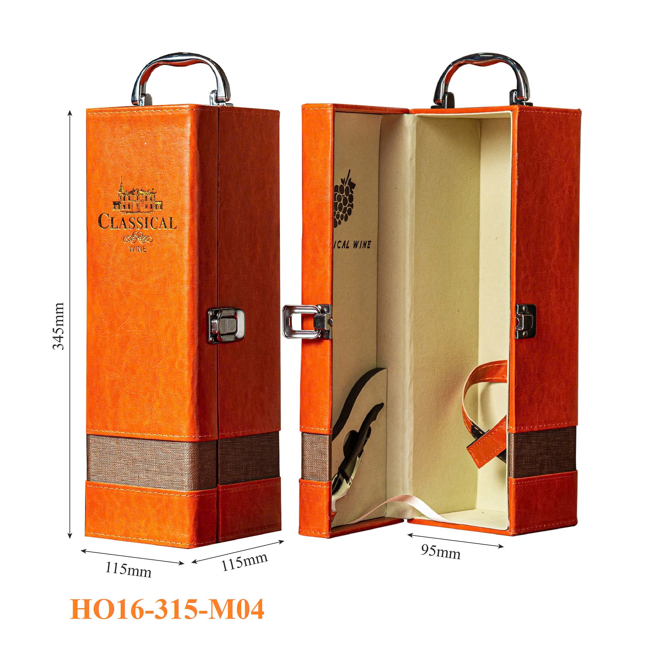 Hộp Đựng Rượu Vang Đơn Cao Cấp HO16-315-M04 4 Hộp Đựng Rượu Vang Đơn Cao Cấp HO16-315-M04