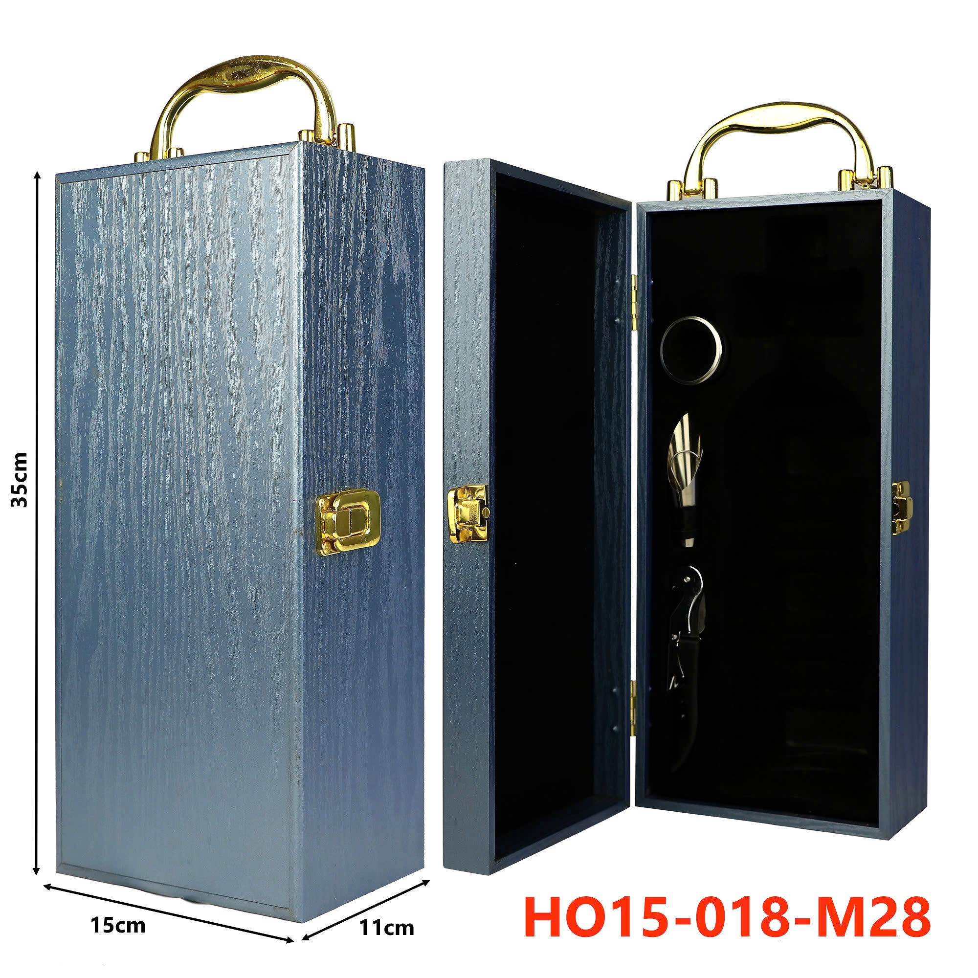 Hộp Đựng Rượu Vang Đơn Sơn Mài Cao Cấp HO15-018-M28 4 Hộp Đựng Rượu Vang Đơn Sơn Mài Cao Cấp HO15-018-M28