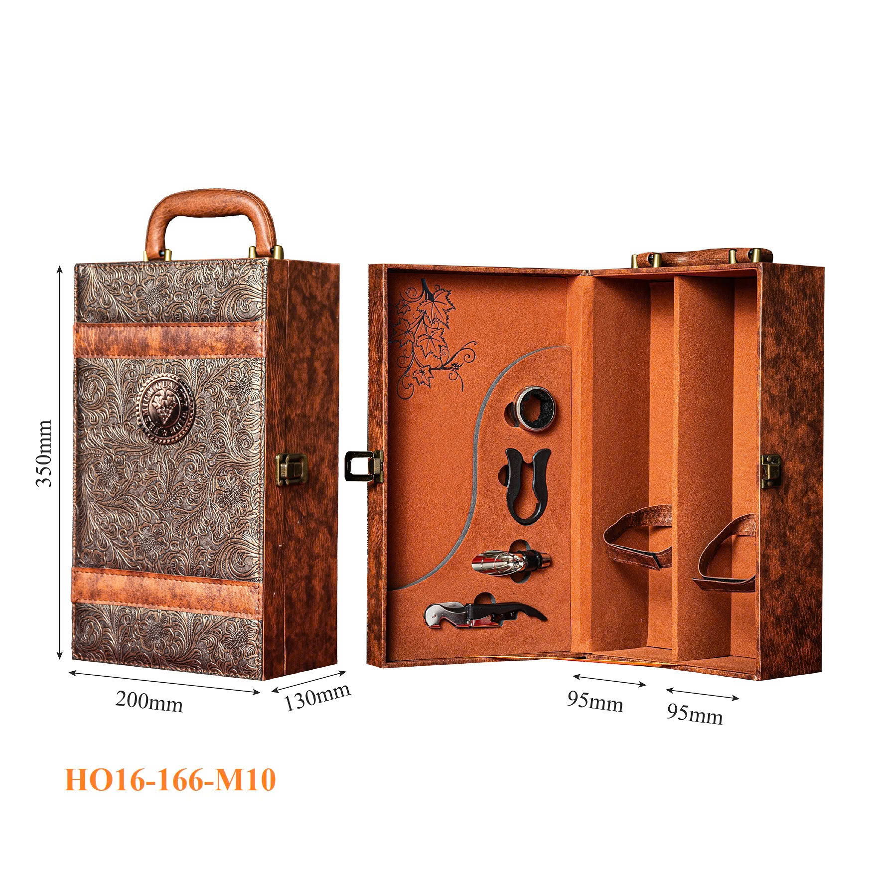 HỘP ĐỰNG RƯỢU VANG 2 CHAI HO16-166-M10 4 Hộp Đựng Rượu Vang 2 Chai HO16-166-M10
