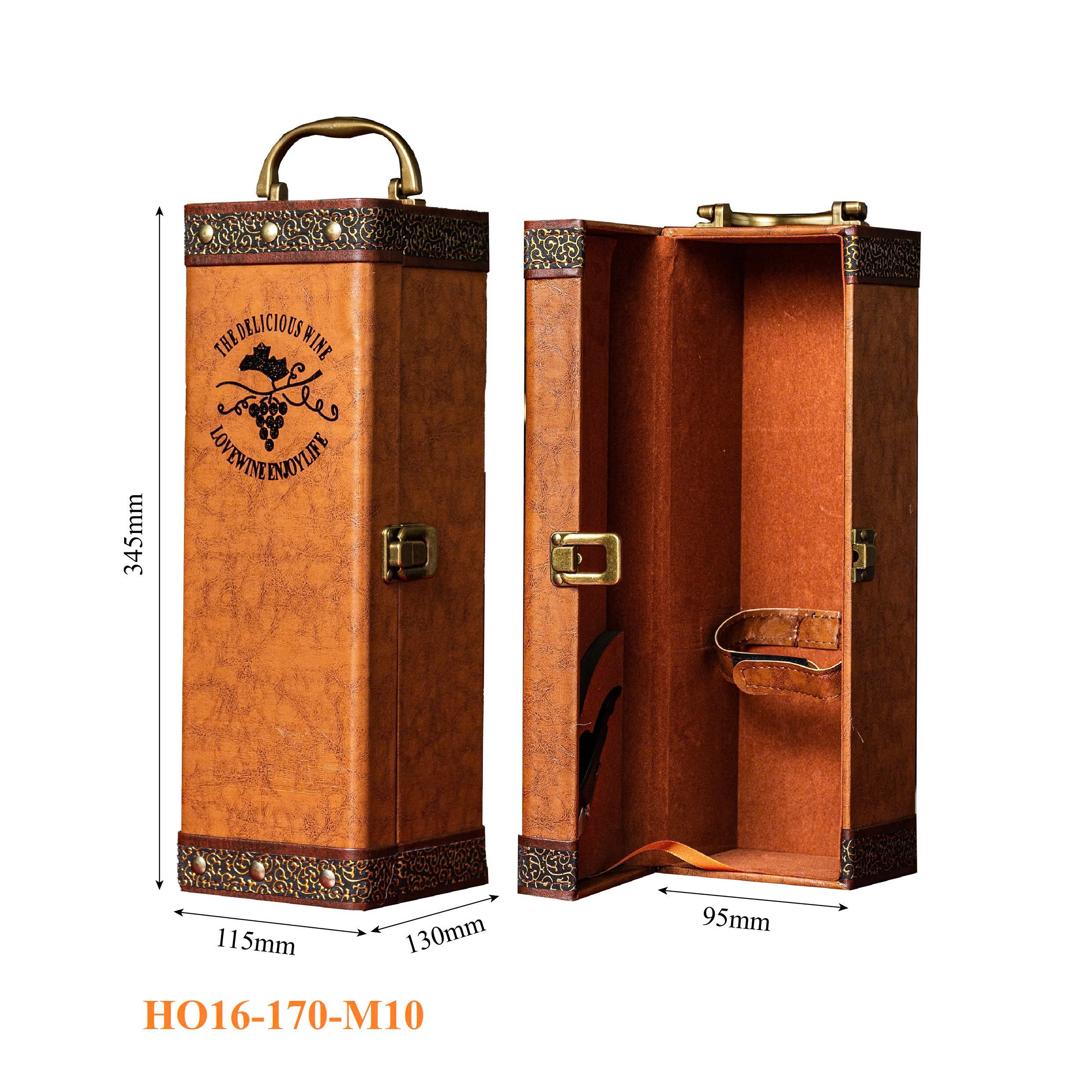 HỘP ĐỰNG RƯỢU VANG 1 CHAI HO16-170-M10 4 HỘP ĐỰNG RƯỢU VANG 1 CHAI HO16-170-M10