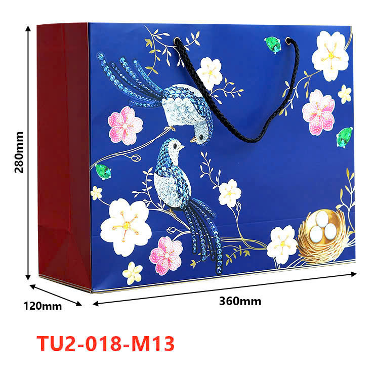 TÚI GIẤY ĐỰNG RƯỢU VANG TU2-018-M13 4 Túi Giấy Đựng Rượu Vang TU2-018-M13