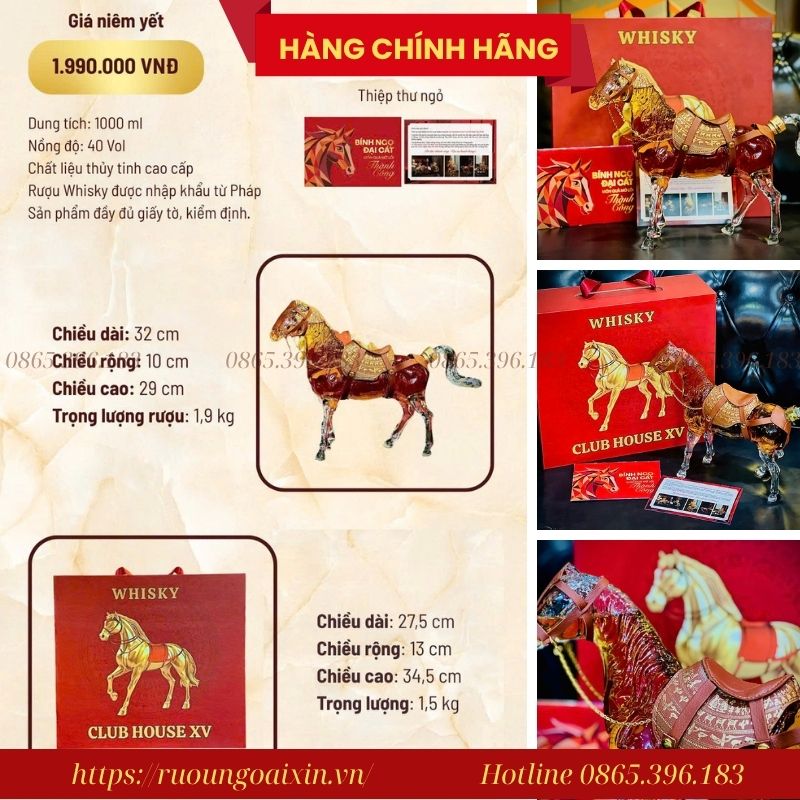 RƯỢU NGỰA THỦY TINH LONG MÃ ĐẠI VIỆT 13 Rượu Hình Ngựa Nhập Khẩu Chính Hãng