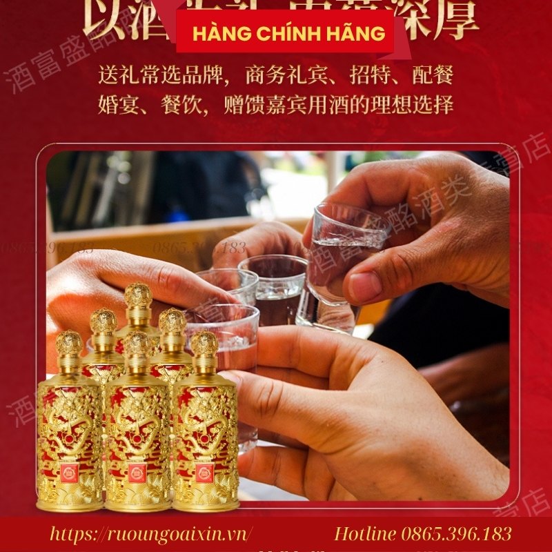 RƯỢU BẠCH THỦY ĐỖ KHANG LONG VÀNG 750 ML 24 Rượu Bạch Thủy Đỗ Khang – Rượu Long Vàng Cao Cấp 52% Dùng Biếu Tặng Sang Trọng