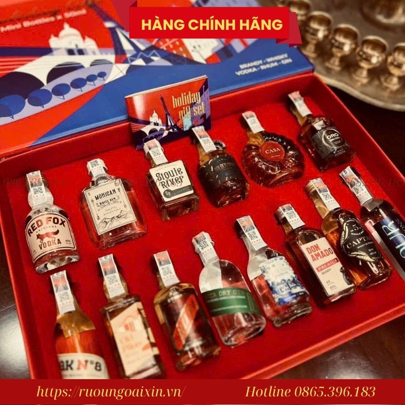 Holiday Gift Set – Bộ Quà Tặng Rượu Mini Cao Cấp 14 Chai (50ml) 13 Holiday Gift Set – Bộ Quà Tặng Rượu Mini Cao Cấp 14 Chai (50ml)