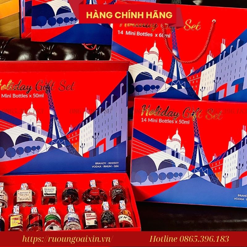 Holiday Gift Set – Bộ Quà Tặng Rượu Mini Cao Cấp 14 Chai (50ml) 15 Holiday Gift Set – Bộ Quà Tặng Rượu Mini Cao Cấp 14 Chai (50ml)