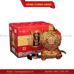 Rượu Càn Long Cửu Đỉnh – Bình Rồng Tài Lộc Cao Cấp