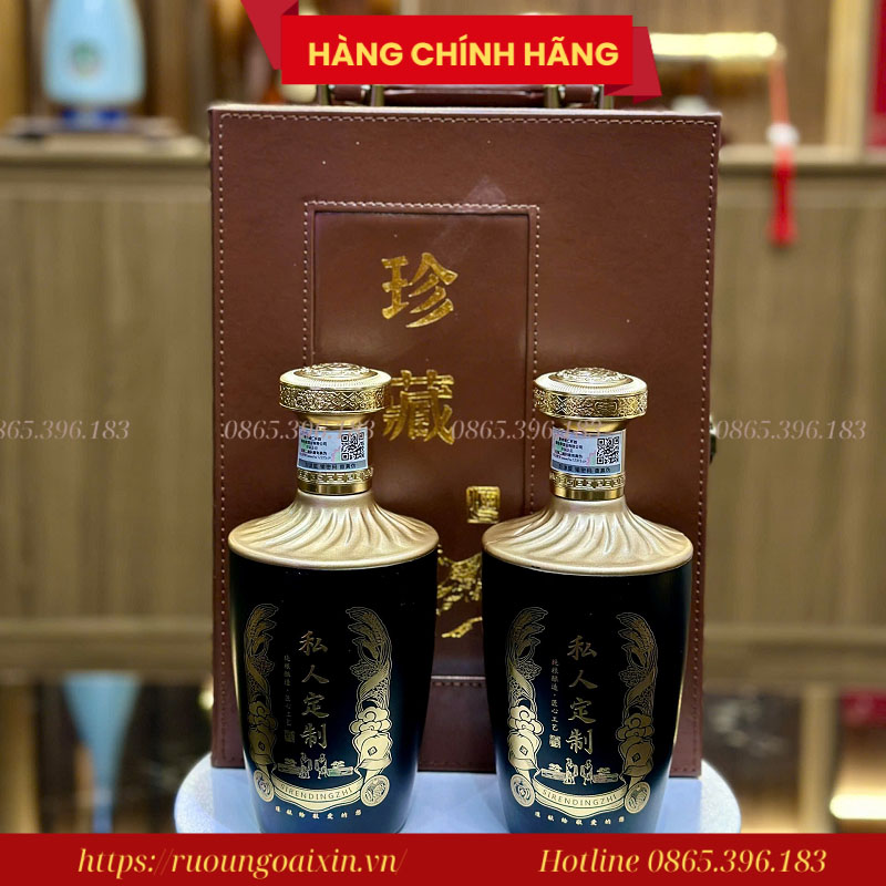 Hộp Quà Rượu Mao Đài Chí Tôn Vali 2 Chai 13 Hộp Quà Rượu Moutai Chí Tôn Vali Da – Đẳng cấp Quà Tết