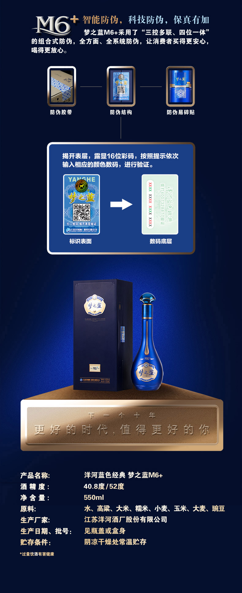 RƯỢU MỘNG CHI LAM M6 (Yanghe 梦之蓝 M6+) 23 ruou mong cho lam m6 4