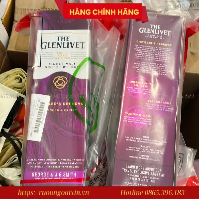 Rượu Glenlivet Triple Cask Xách Tay Duty Free