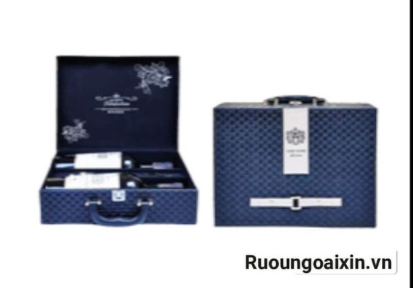 Hộp Vali Da Kẻ - Tím Than Cao Cấp 2 5