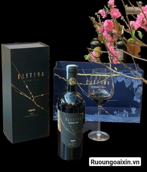 Vang Ý Elettra Primitvo - Bản Màu Đen 9 Rượu vang Ý Elettra Primitvo