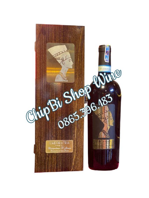 Hộp Gỗ Đựng Vang CLEOPTRA 2 Rượu vang Ý Cleoptra Montepulciano