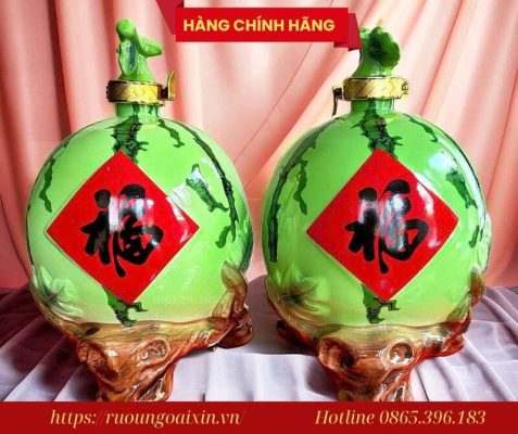 Cặp Rượu Hình Dưa Hấu Hàng Chính Hãng