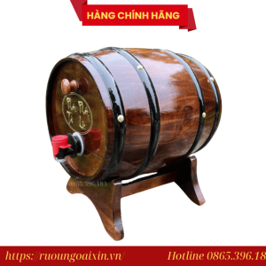 Trống Đựng Rượu Vang Gỗ Sồi