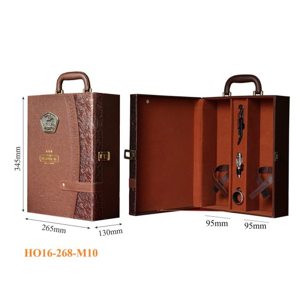 Hộp Đựng Rượu Vang Đôi Da Cao Cấp HO16‑268‑M10