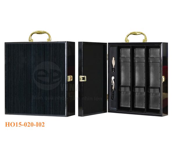 Hộp Ba Đựng Vang Sơn Mài Sơn Mài Cao Cấp HO15-020-I02