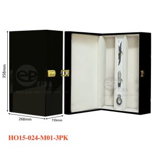 Hộp Đựng Rượu Vang Đôi Cao Cấp HO15-024-M01-3PK