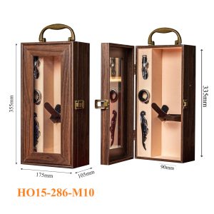 Hộp Đựng Rượu Vang Đơn Gỗ Kính Sang Trọng HO15-286-M10