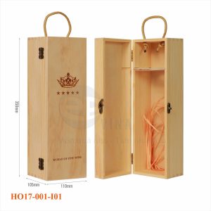 Hộp Gỗ Đơn Đựng Rượu Vang HO17-001-I01