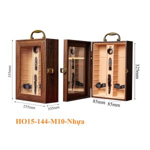 Hộp Đựng Rượu Vang Đôi Mặt Kính HO15-144-M10