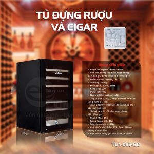 Tủ Đựng Rượu Và Cigar Adela – Mã TU1-005-Gỗ