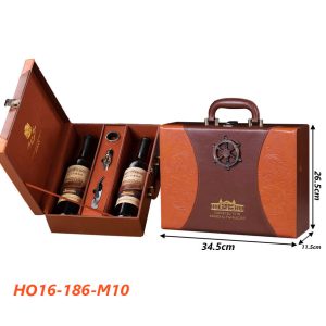 HỘP ĐỰNG RƯỢU VANG 2 CHAI HO16-186-M10