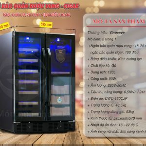 Tủ bảo quản rượu vang – Cigar Vinocave