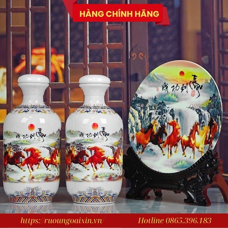 BỘ QUÀ TẶNG RƯỢU HÌNH CON NGỰA SỨ BÁT MÃ 11 BỘ QUÀ TẶNG RƯỢU HÌNH CON NGỰA SỨ BÁT MÃ - Ảnh 11