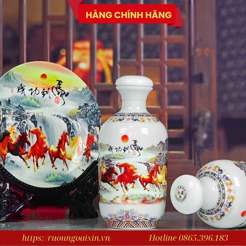 BỘ QUÀ TẶNG RƯỢU HÌNH CON NGỰA SỨ BÁT MÃ 10 BỘ QUÀ TẶNG RƯỢU HÌNH CON NGỰA SỨ BÁT MÃ - Ảnh 10