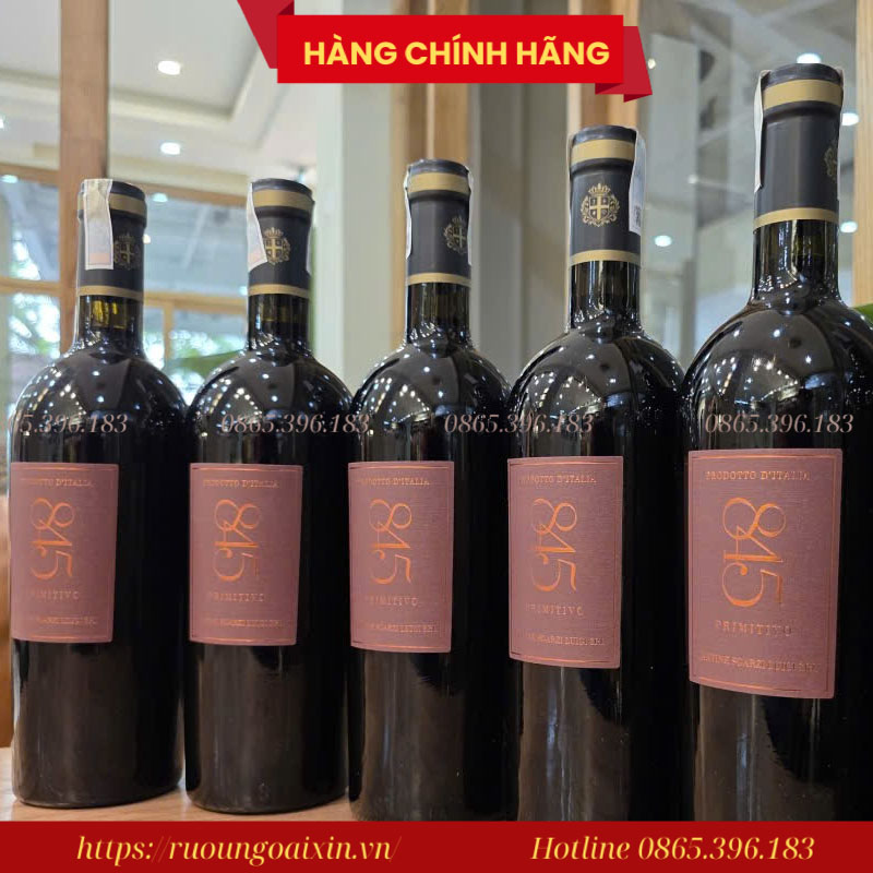 Rượu Vang 845 Nhập Khẩu Chính Hãng - Tuyệt Tác Vang Ý Đẳng Cấp Nồng Độ Cao