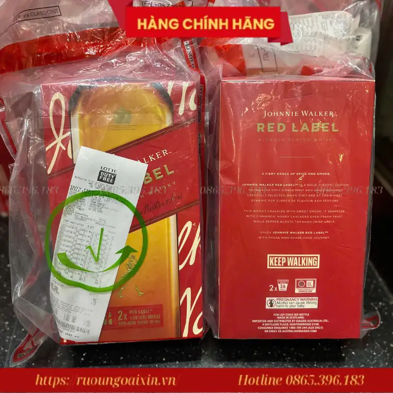 RƯỢU JOHNNIE WALKER RED LABEL DUTY FREE 4 Rượu Johnnie Walker Red Label Duty Free