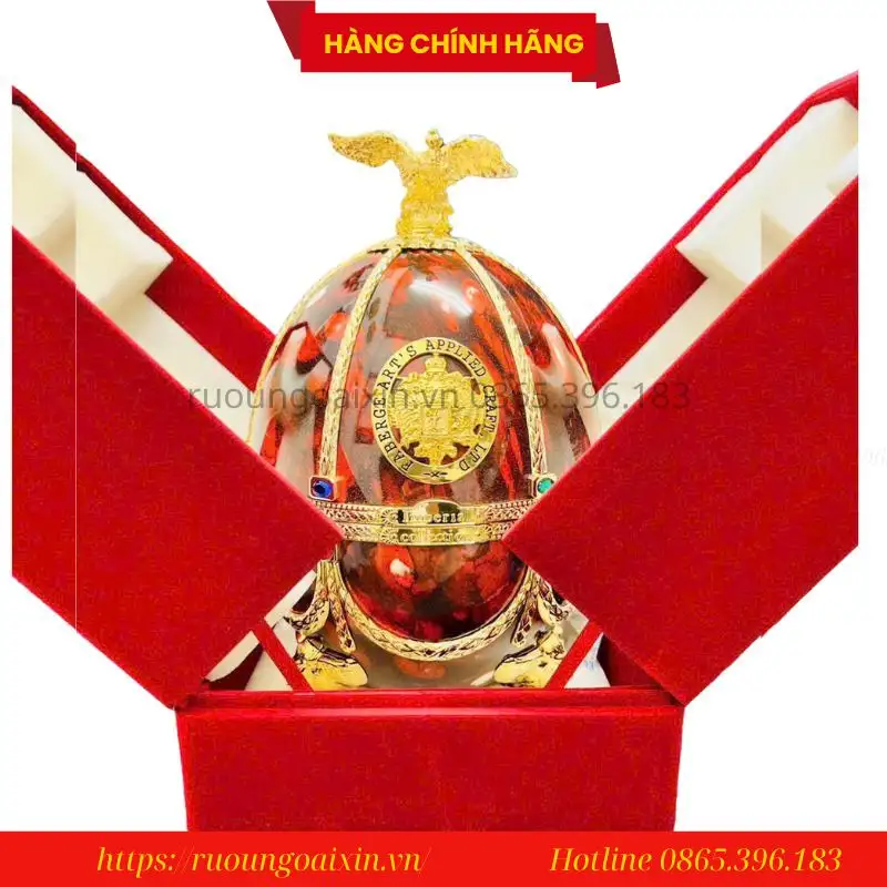 RƯỢU HÌNH QUẢ TRỨNG VODKA FABERGE