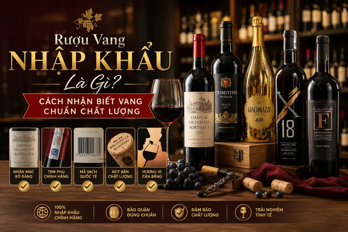 Kinh Nghiệm Chọn Rượu Vang Nhập Khẩu Nguyên Chai Chuẩn Vị