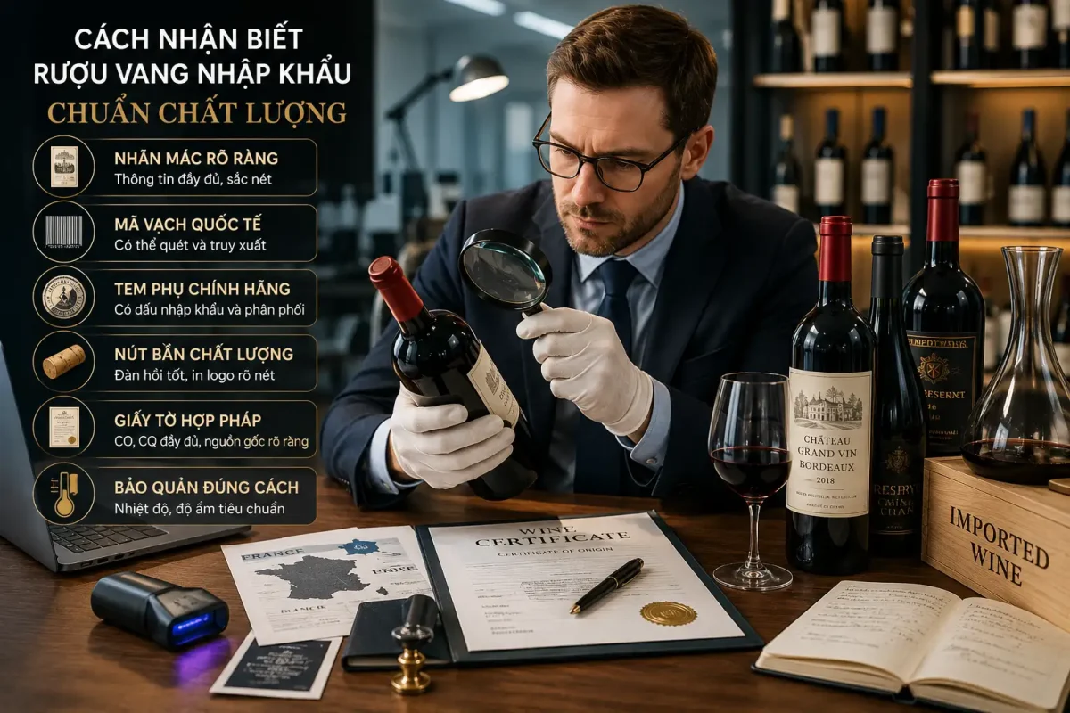 Rượu Vang Nhập Khẩu Nguyên Chai